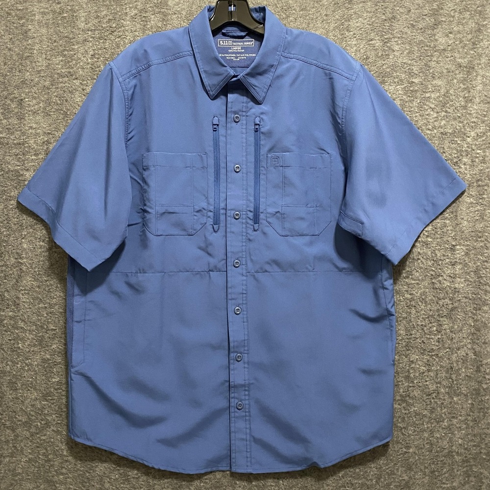 NEW 5.11 Tactical Traverse Short Sleeve Shirt Mens L Performance Wicking Vented